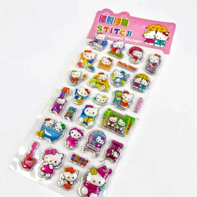 Hello Kitty Hologram Embossed Stickers-04