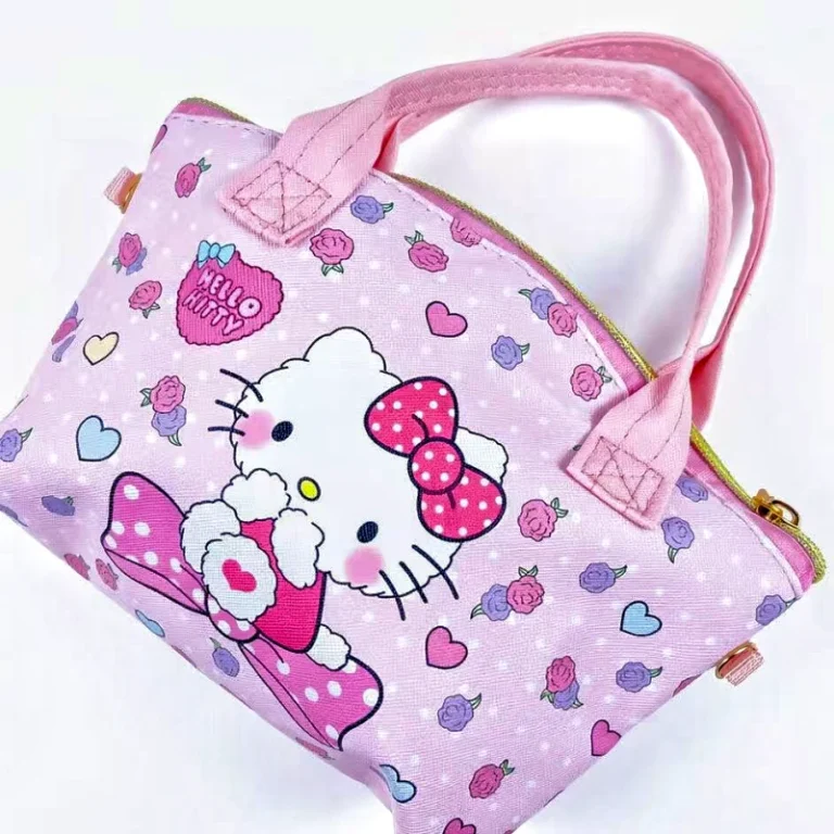 Hello Kitty PU Leather Handbag with Crossbody Strap