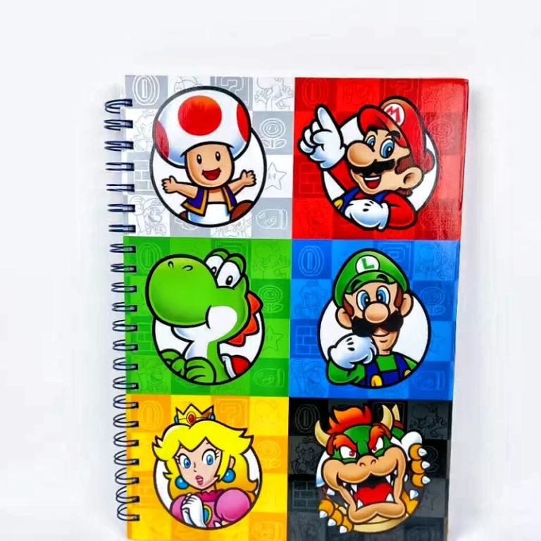 Mario Theme Hardcover Spiral Notebook-1