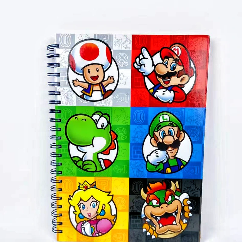 Mario Theme Hardcover Spiral Notebook-1 Mario Theme Hardcover Spiral Notebook-1
