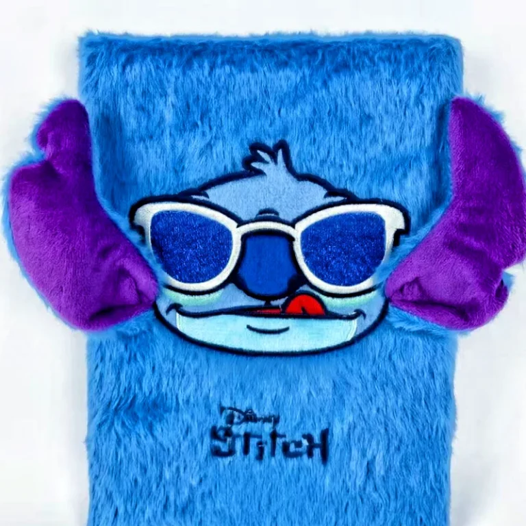 Stitch Plush Grid Notebook