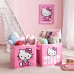 Hello Kitty Fabric Storage Cubes with Handles-1