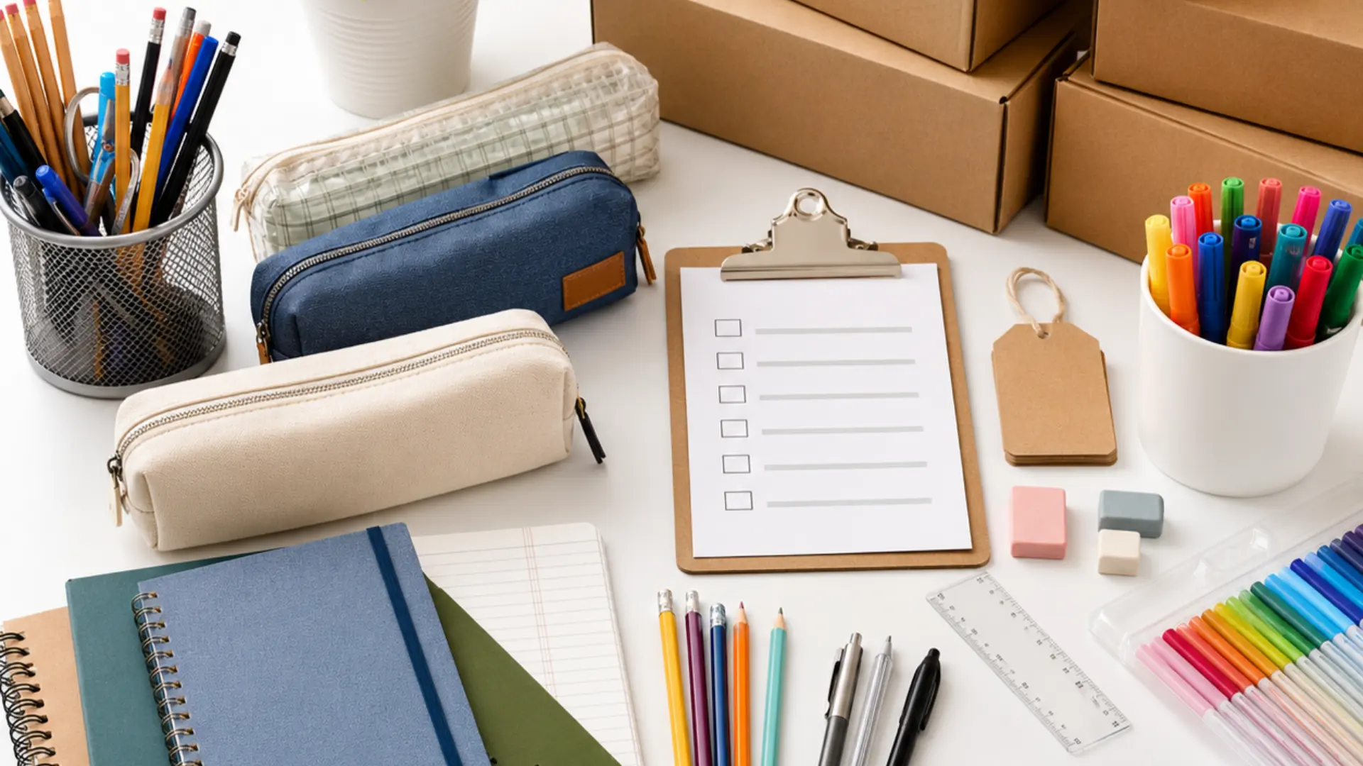 Wholesale Stationery Supplies Buying Guide for Retailers and Distributors Wholesale stationery supplies buying guide with notebooks, pencil cases, markers, stickers, and bulk stationery products